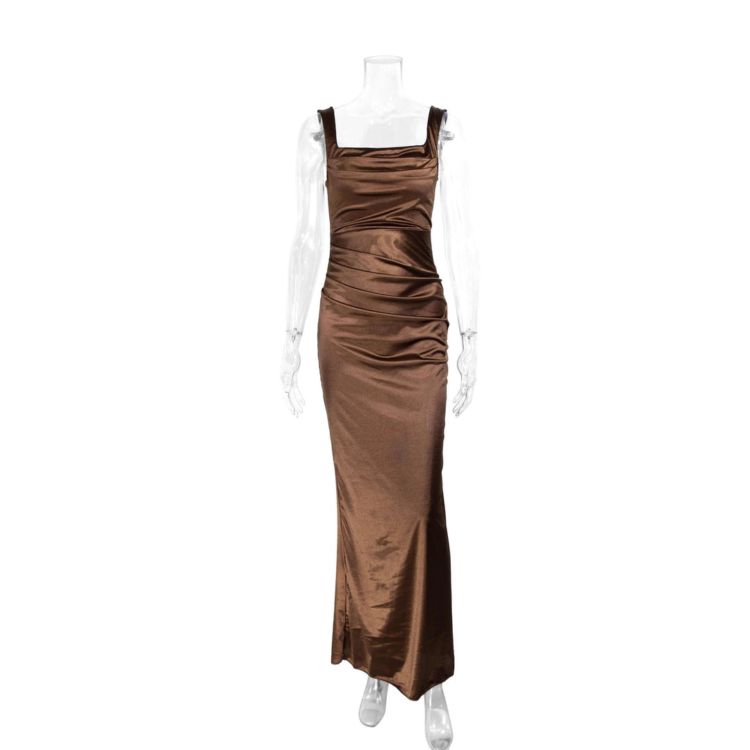 Damen Elegantes Satin-Maxi-Kleid mit figurschmeichelndem Design Echo Archiv