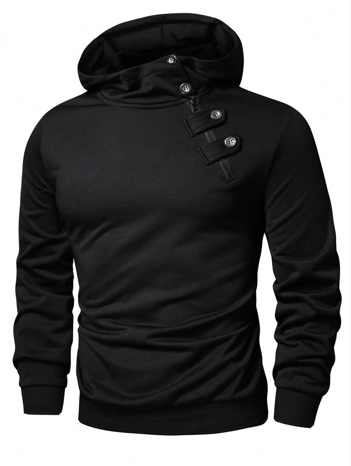 Herren Hoodie mit innovativem Kragen und praktischer Taschenlösung Echoarchiv