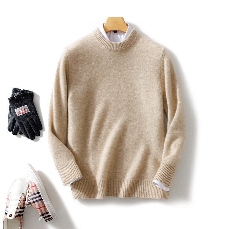 Herren Feiner Stehkragenpullover aus Kaschmir‑Blend mit gerippten Abschlüssen und schlanker Silhouette Echoarchiv