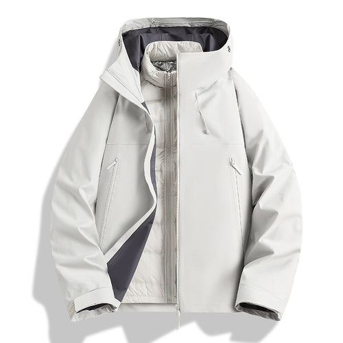 Herren Wasserdichte Softshell-Outdoorjacke mit verstellbarer Kapuze und atmungsaktiver Membran Echoarchiv