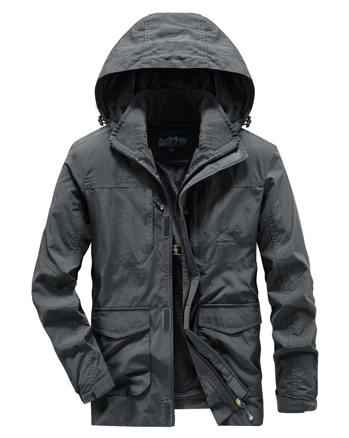 Herren Leichte Utility-Jacke mit Kapuze Echo Archiv