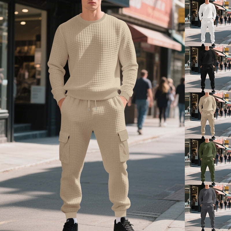 Herren lässiges Sweatshirt und Cargohose Set Echoarchiv