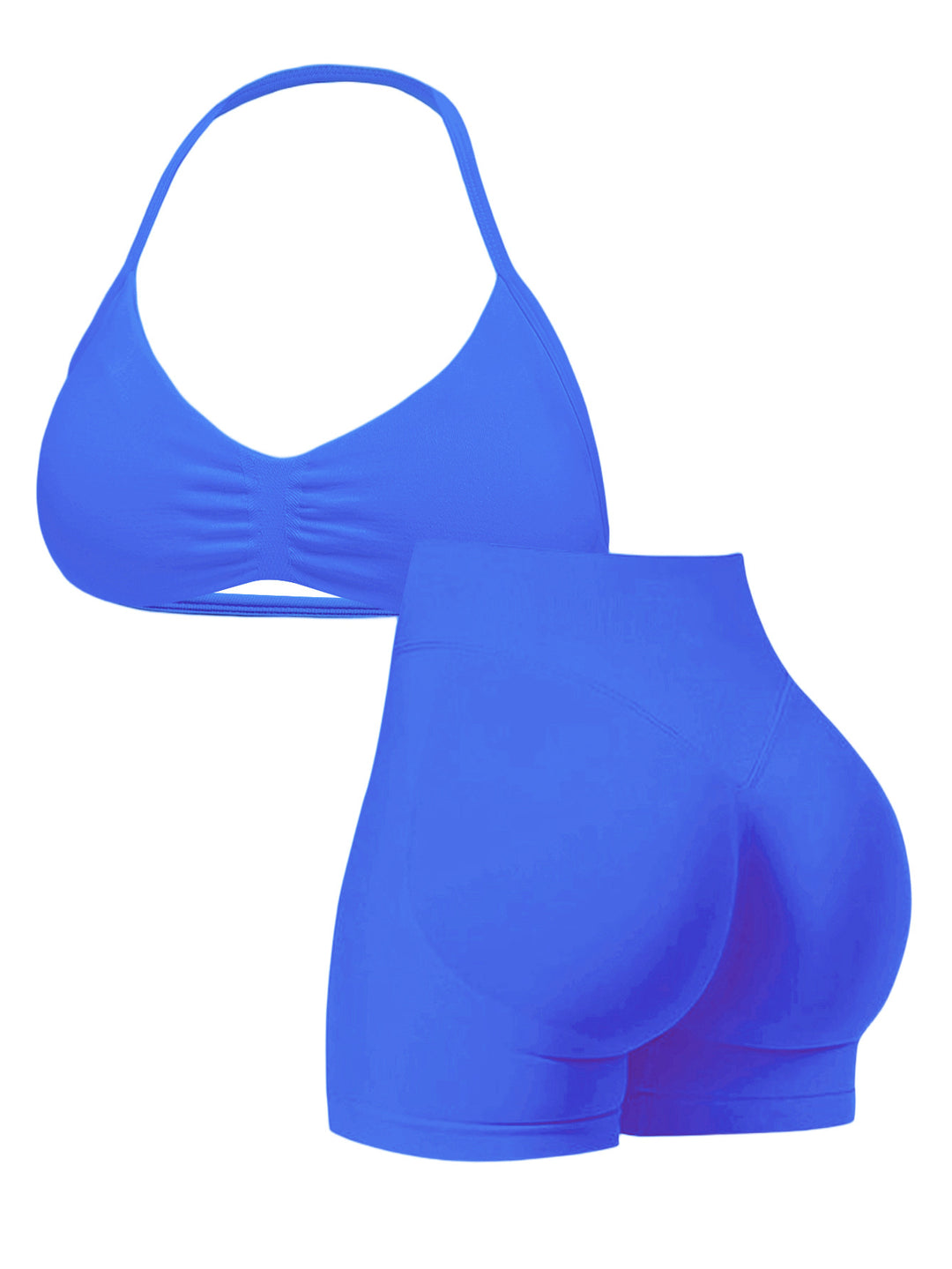 Damen Sport-Bikini-Oberteil mit hoch geschnittenen Shorts und nahtlosem Design Echo Archiv