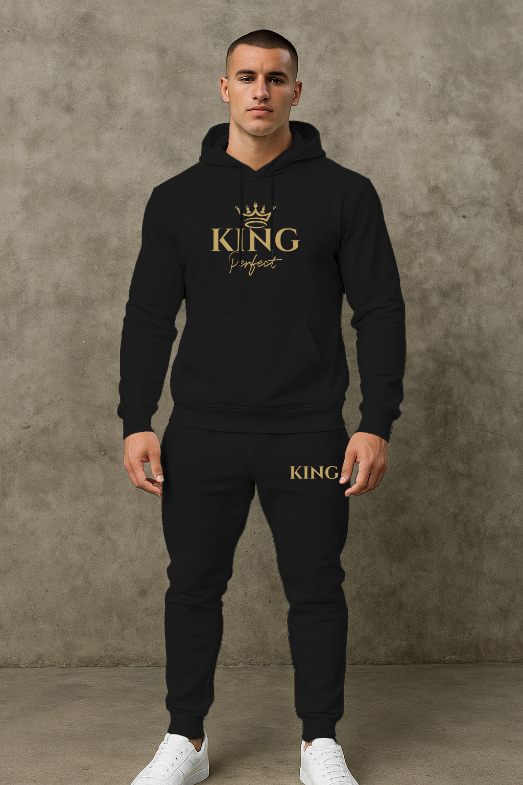 Herren Premium Kapuzenpullover und Jogginghose Set Echoarchiv