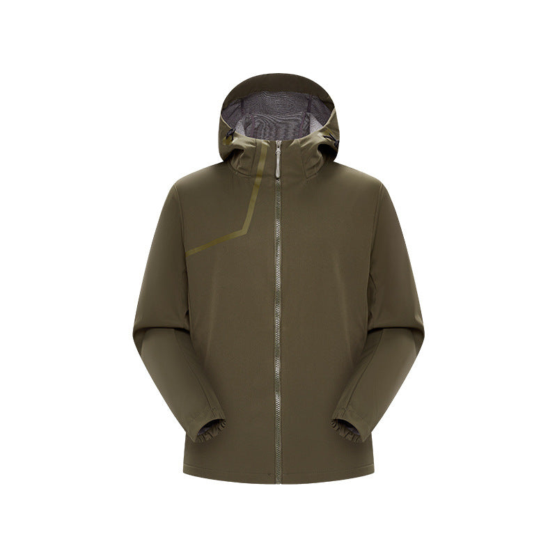 Herren Technische Softshelljacke mit verstellbarer Kapuze und winddichter Membran Echo Archiv
