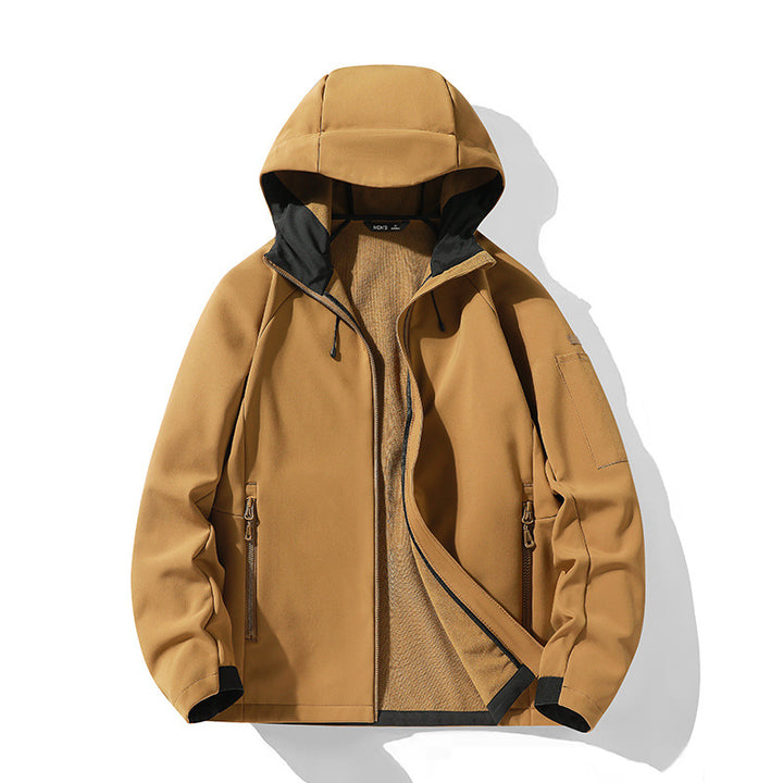 Damen Softshelljacke mit Kapuze und Fleece-Innenfutter, winddicht wasserabweisend Echo Archiv