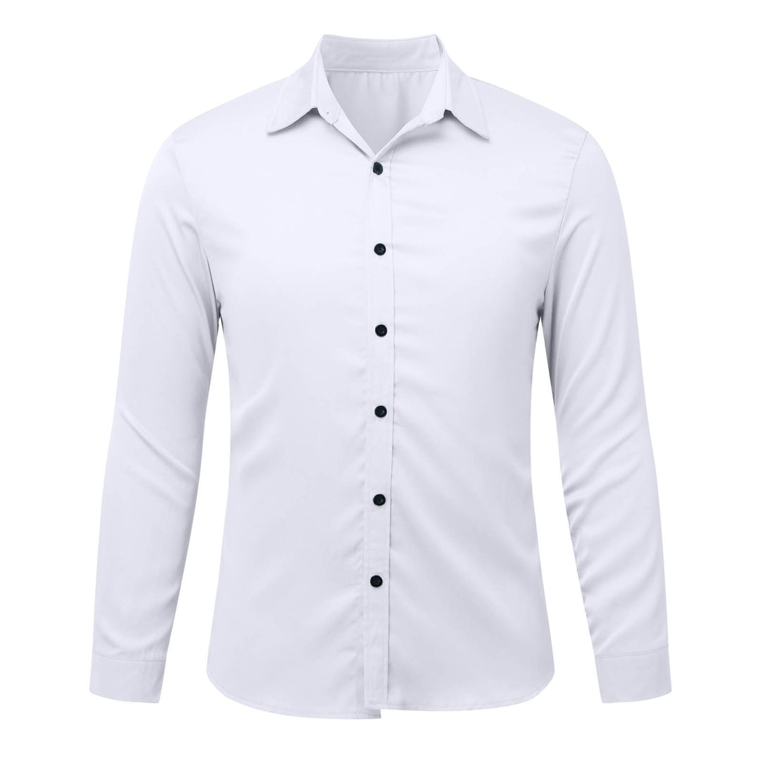 Herren Langarm-Hemd mit modernem Knopfdesign und eleganter Passform Echoarchiv