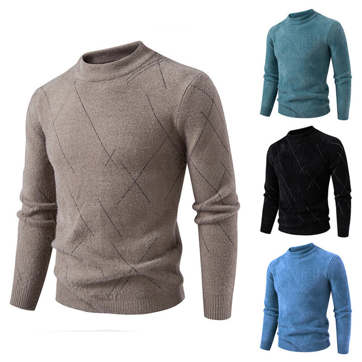 Herren Rollkragenpullover mit eleganter Struktur und feinem Material Echoarchiv
