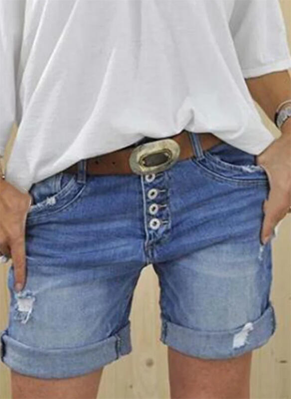 Echoarchiv | Damen Ripped Denim Shorts