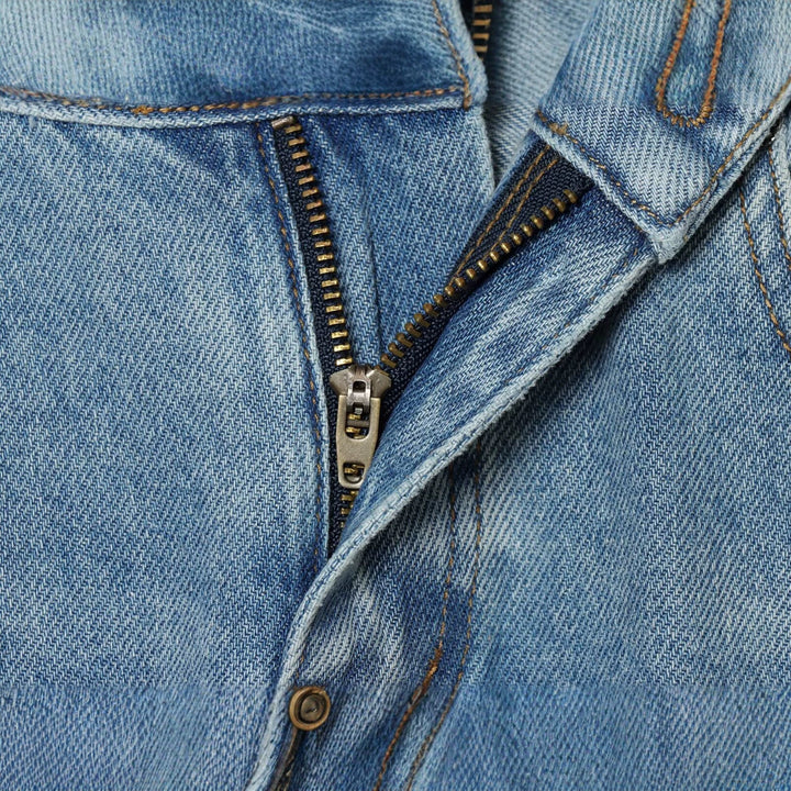 Damen Weite Highwaist-Jeans mit geradem Bein und Herz-Strassbesatz Echo Archiv