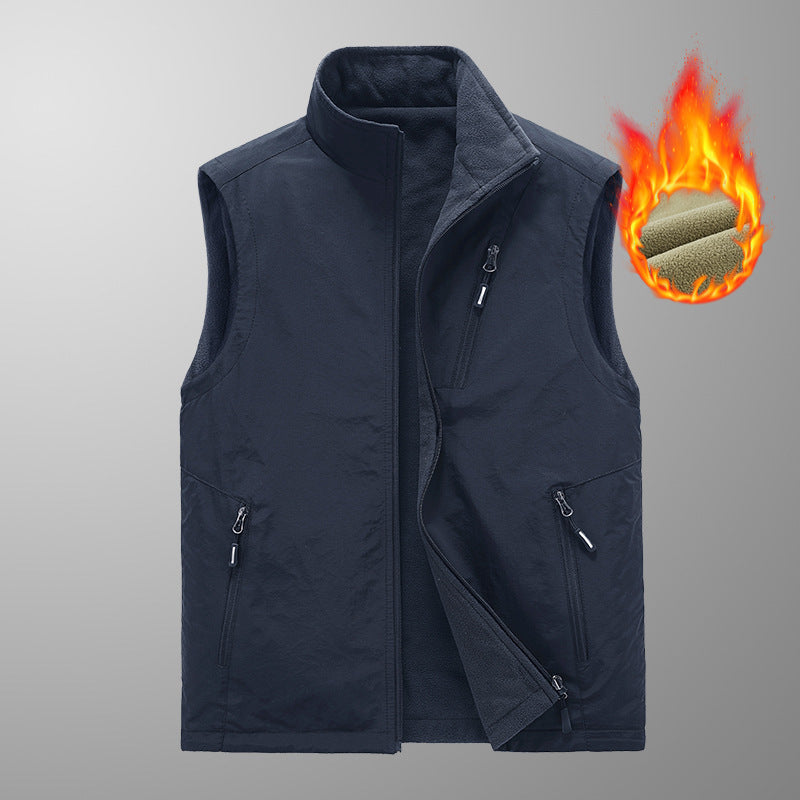 Herren Wärmende Fleece-Jacke ohne Ärmel Echo Archiv