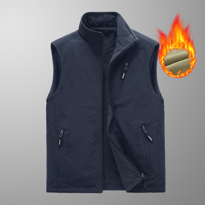 Herren Wärmende Fleece-Jacke ohne Ärmel Echo Archiv