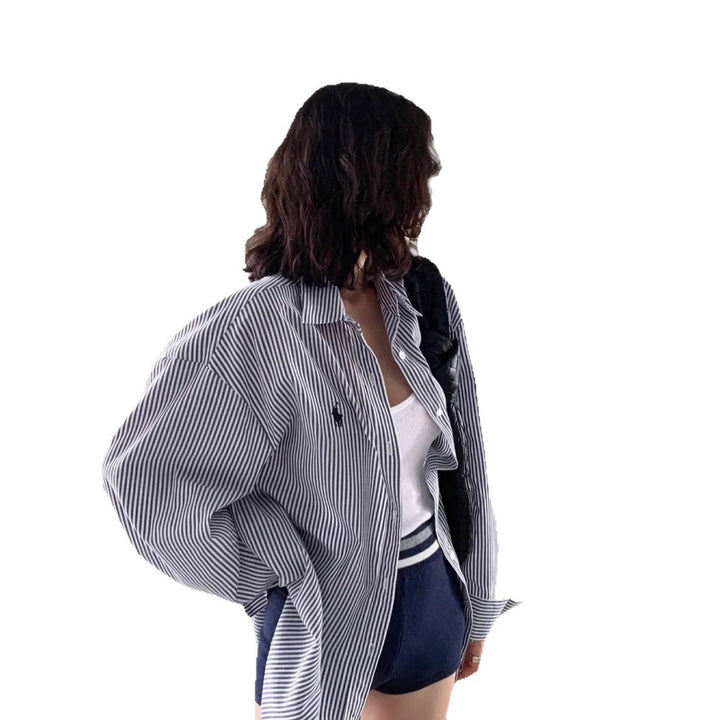 Damen Gestreiftes Button-Down Hemd Echo Archiv