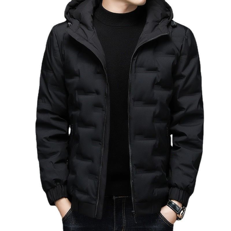 Herren isolierte Steppjacke mit Kapuze Echoarchiv