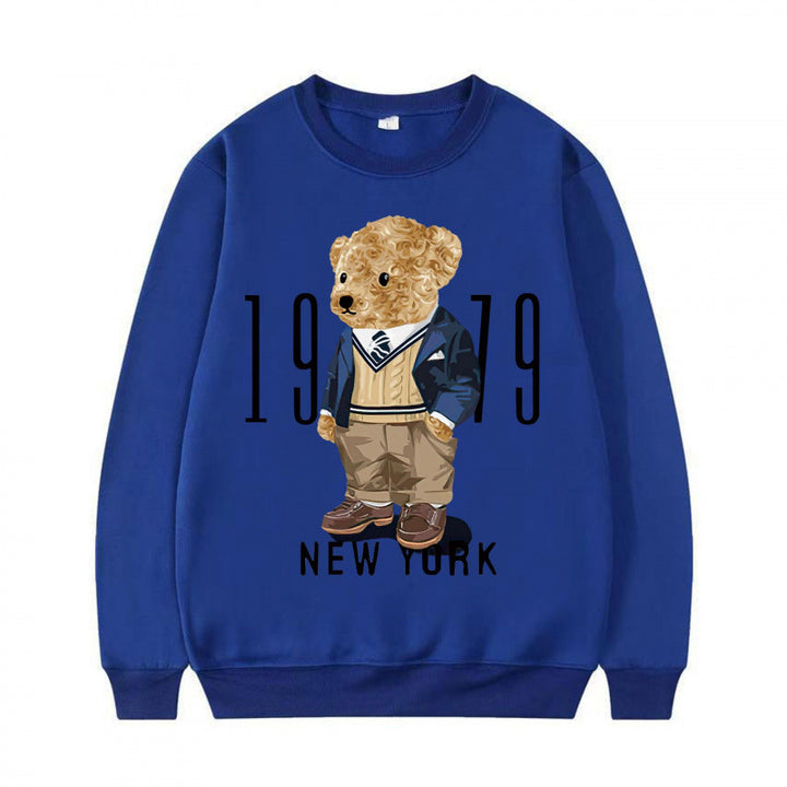 Damen Gemütlicher Sweatshirt mit Bärenmotiv Echoarchiv