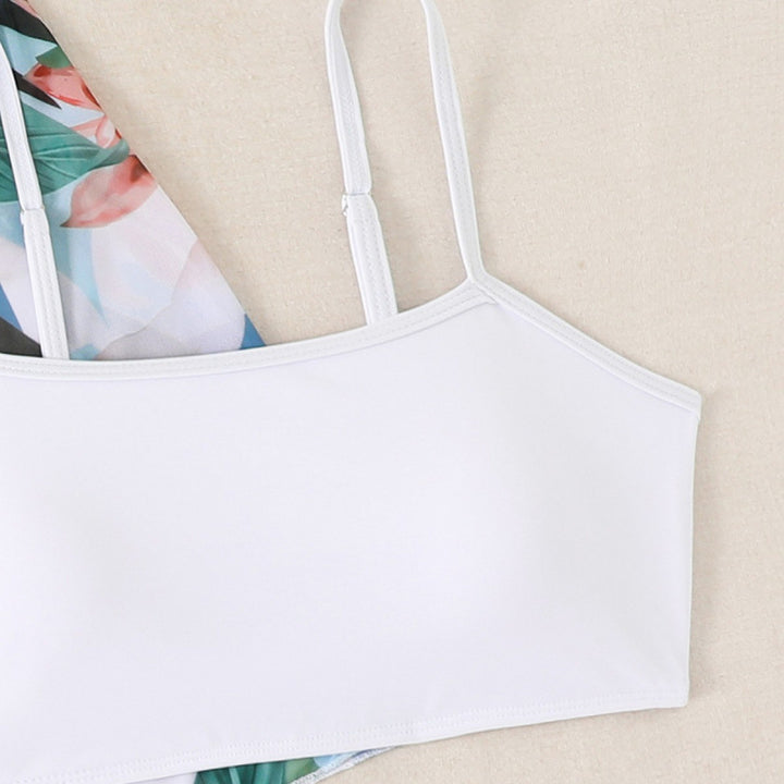 Damen Strandset mit floralem Kimono, Oberteil und Shorts Echo Archiv