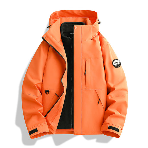 Damen Wasserabweisender Parka mit abnehmbarer Fleece-Innenjacke und Kapuze Echo Archiv