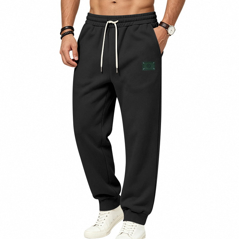 Herren Lockere Fleece-Jogginghose mit elastischem Bund, Kordel und Bündchen Echoarchiv