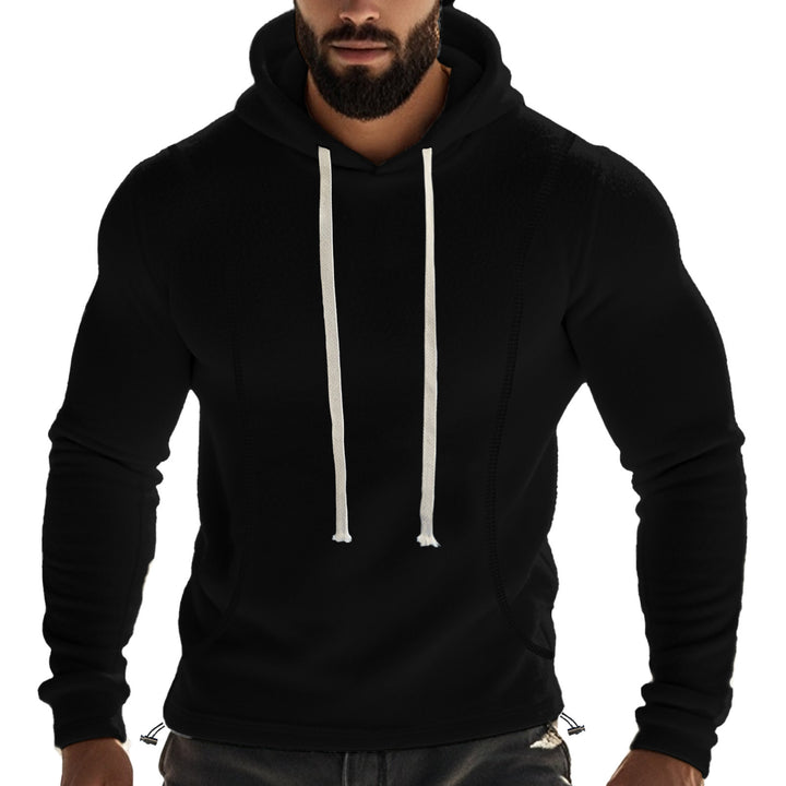 Herren lässiger Kapuzenpullover aus kuscheligem Fleece mit atmungsaktiven Einsätzen Echoarchiv