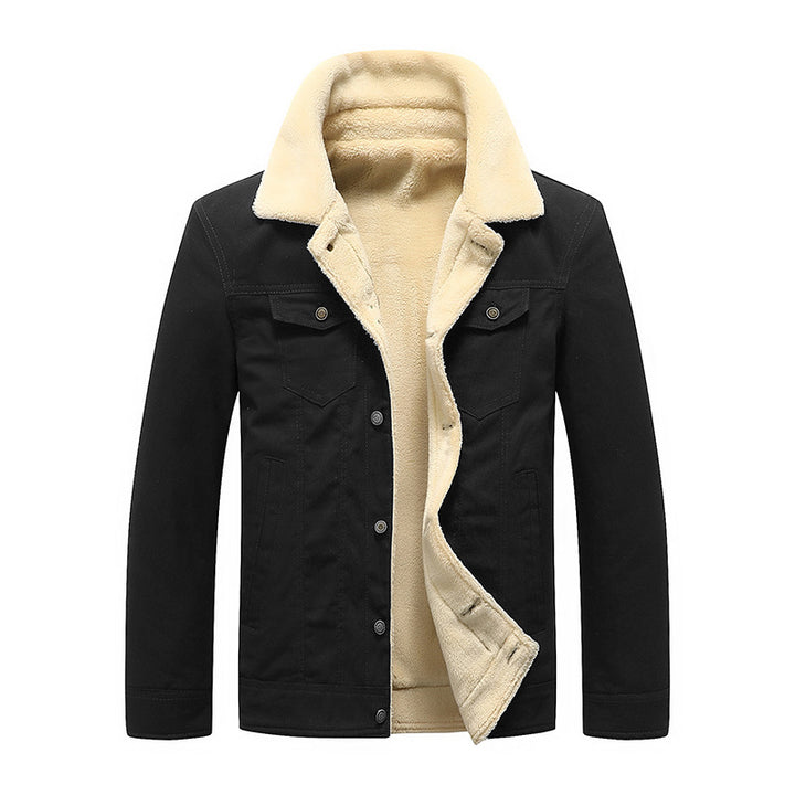 Herren Thermo-gefütterte Truckerjacke aus Baumwollcanvas mit komplettem Sherpa‑Innenfutter Echo Archiv