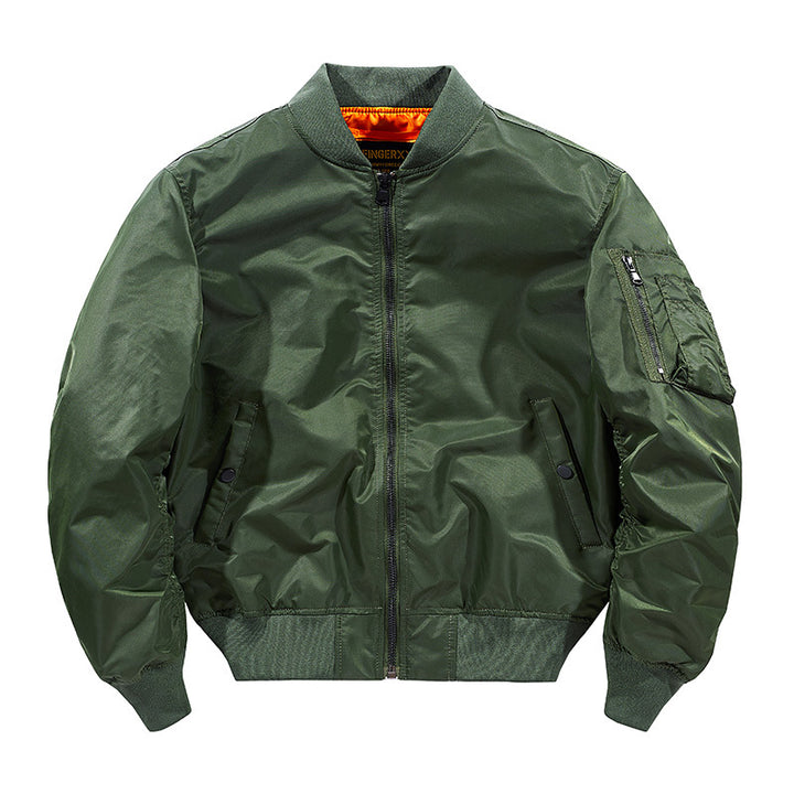 Herren  leichte isolierte Flug-Bomberjacke mit Utility-Tasche am Arm und Druckknopf-Eingangshandtaschen Echo Archiv