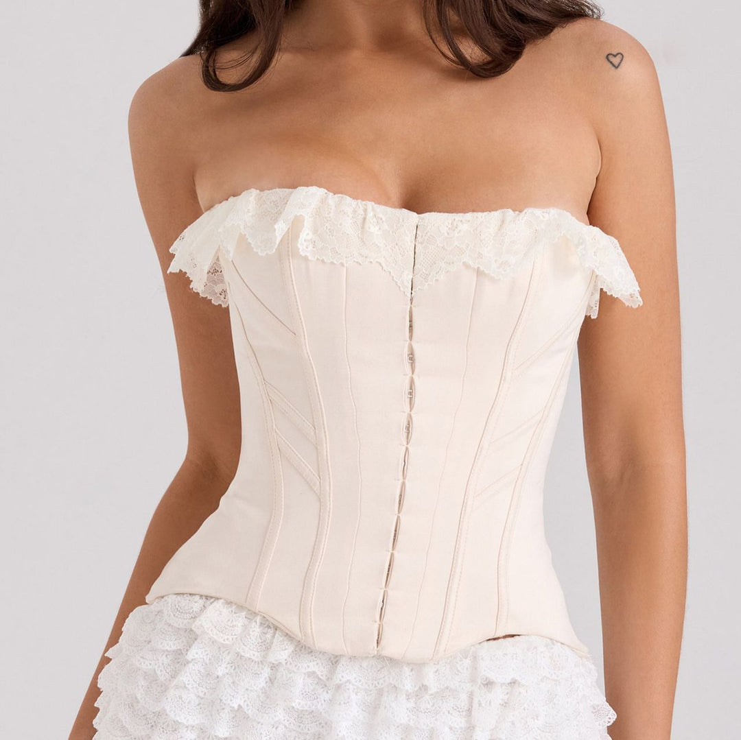 Damen Korsettoberteil mit Rüschenshorts Echo Archiv