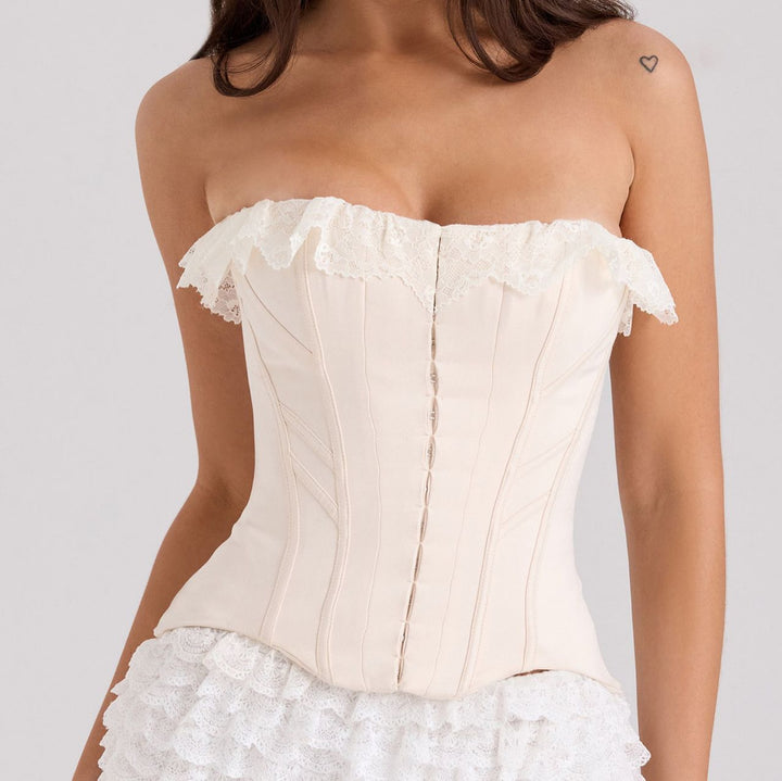 Damen Korsettoberteil mit Rüschenshorts Echo Archiv