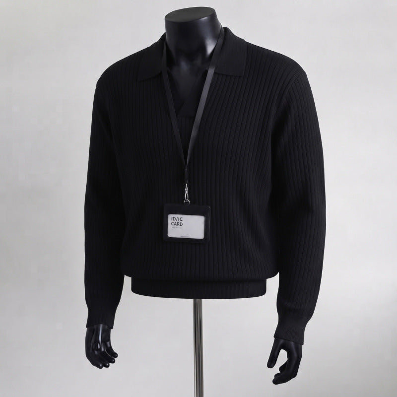 Herren Struktur Pullover Echo Archiv