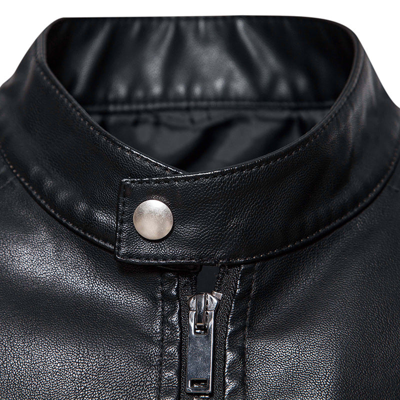 Herren modische Kunstlederjacke mit stylischen Details Echoarchiv