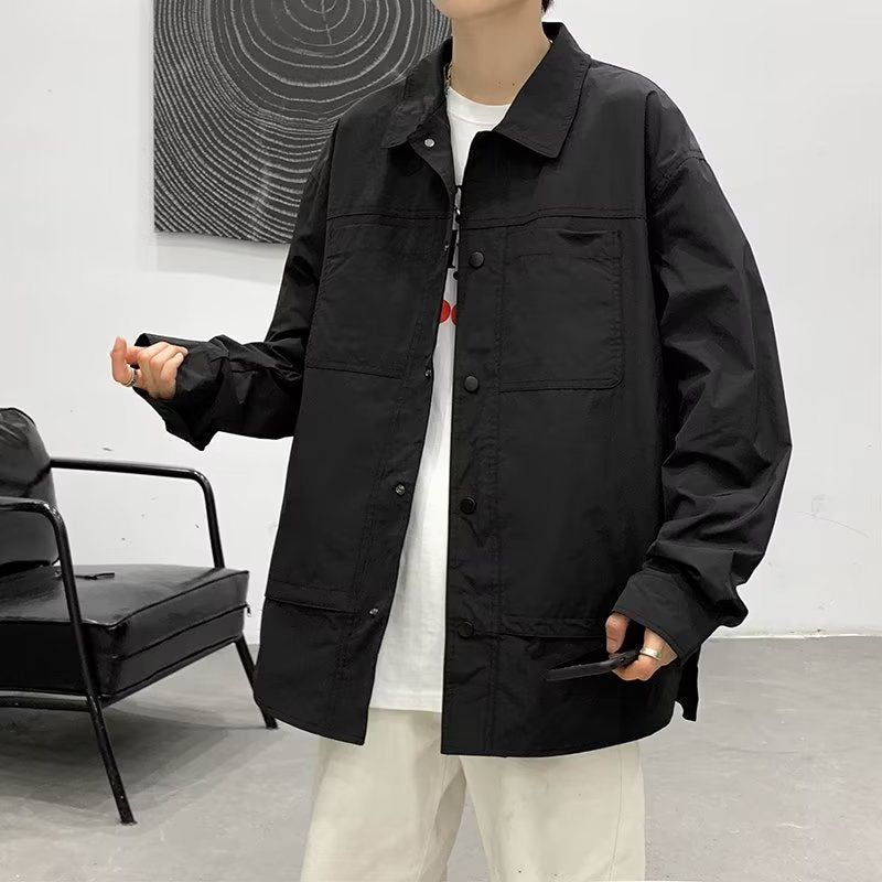 Herren lässige Utility-Jacke mit praktischen Taschen und modernem Schnitt Echoarchiv