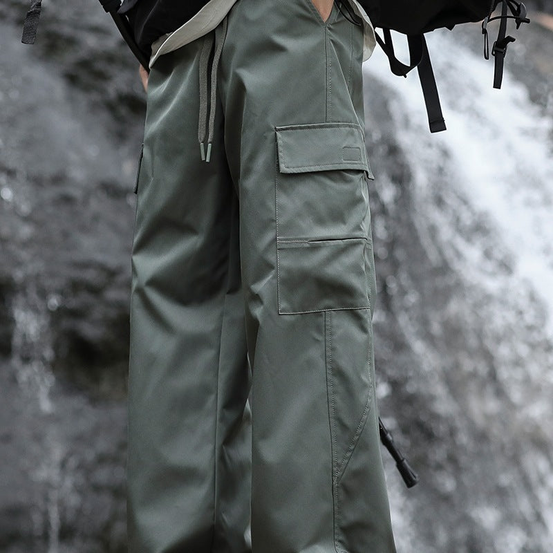 Herren Oversized Outdoor‑Cargohose mit Zugbund, großen Klapp‑ und Utility‑Taschen Echoarchiv