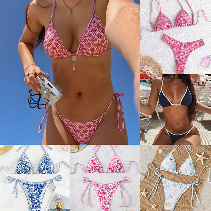 Damen Triangel-Bikini mit verstellbaren Bändern und elegantem Detail Echo Archiv