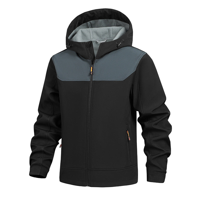 Herren Funktionsjacke mit atmungsaktiven Eigenschaften und verstellbarem Kapuzensystem Echoarchiv
