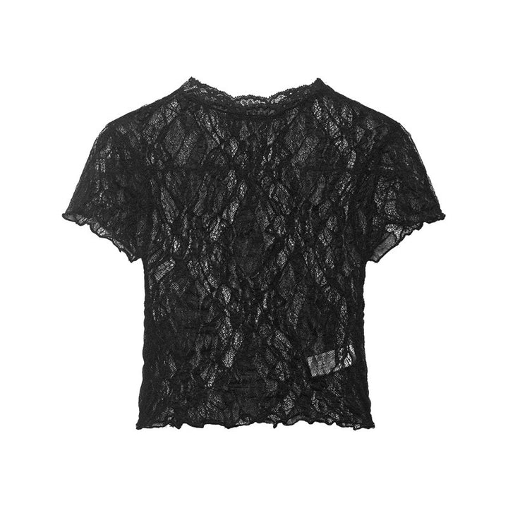 Damen Kurzes Spitzenoberteil mit raffiniertem Design Echo Archiv