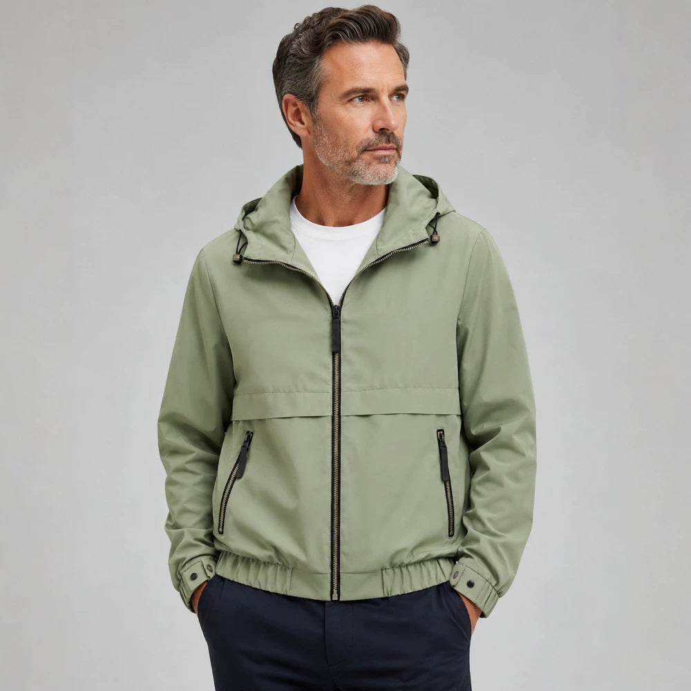 Herren Leichte Regenjacke mit verstellbarer Kapuze Echo Archiv