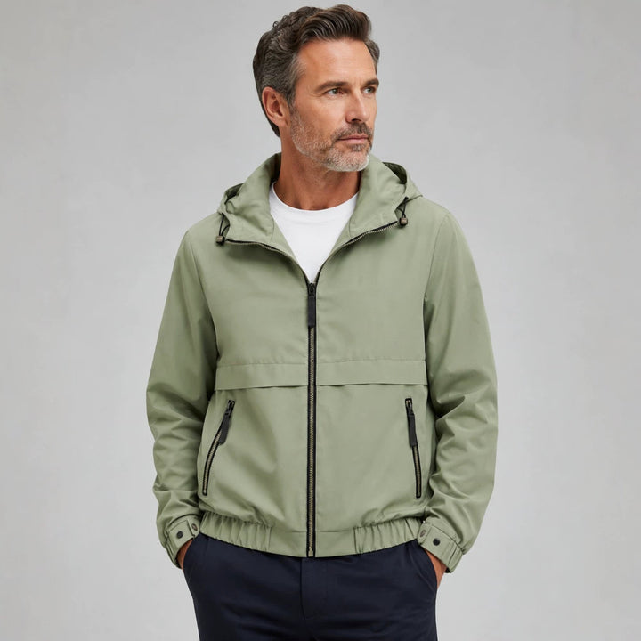 Herren Leichte Regenjacke mit verstellbarer Kapuze Echo Archiv