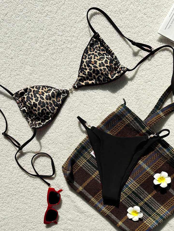 Damen Triangel-Bikini mit elegantem Leo-Muster Echo Archiv