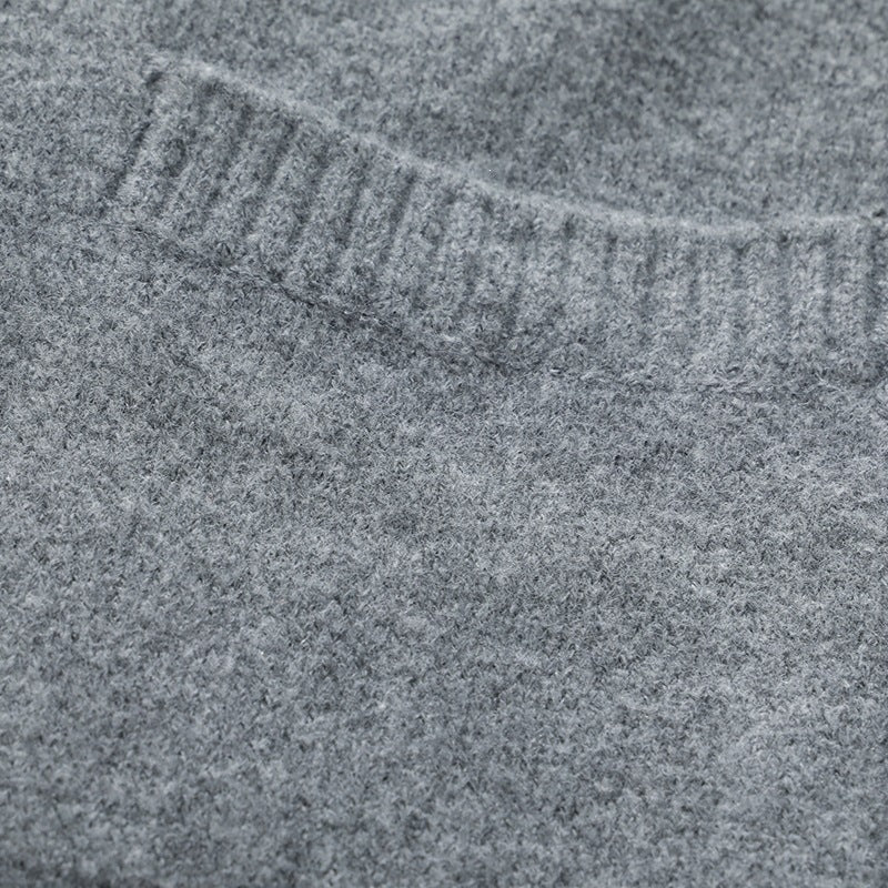 Herren Grobgestrickter Oversize-Cardigan mit hohem Rippenkragen & aufgesetzten Taschen Echoarchiv