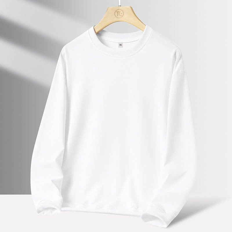 Herren Minimalistisches Rundhals-Sweatshirt mit französischer Terry-Innenseite & Oversize-Schnitt Echoarchiv