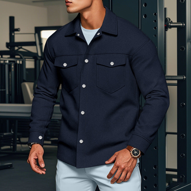 Herren modische Hemdjacke mit praktischen Brusttaschen und modernem Schnitt Echoarchiv