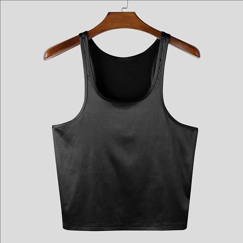 Damen nan tailliertes Glanz-Tanktop mit Racerback und feiner Nahtverarbeitung Echo Archiv