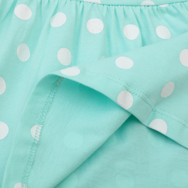 Mädchen Polka Dots Kleid mit süßem Reh-Design Echo Archiv