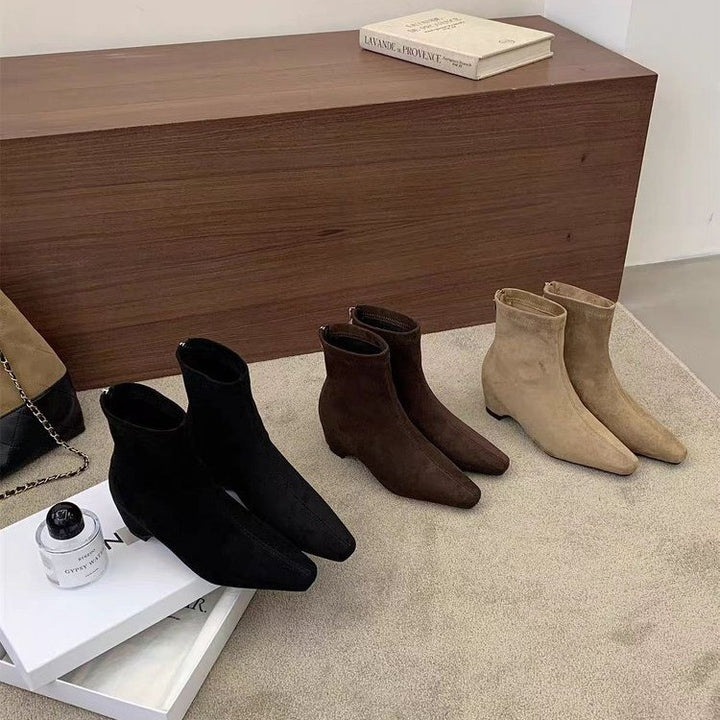 Damen elegante Ankle-Stiefeletten aus Veloursleder Echo Archiv