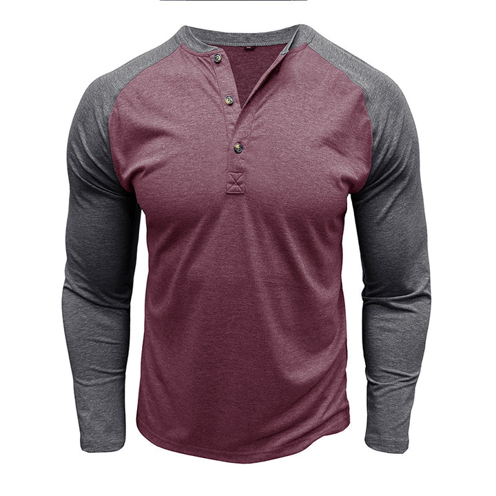 Herren Langarmshirt mit Knopfleiste Echoarchiv