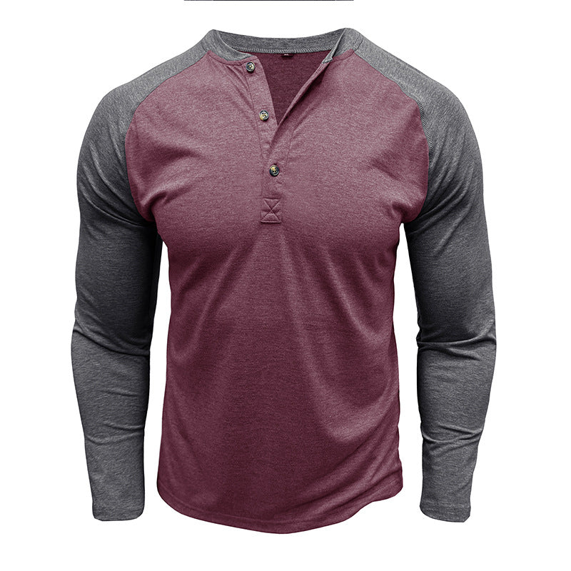 Herren Langarmshirt mit Henley-Ausschnitt Echoarchiv