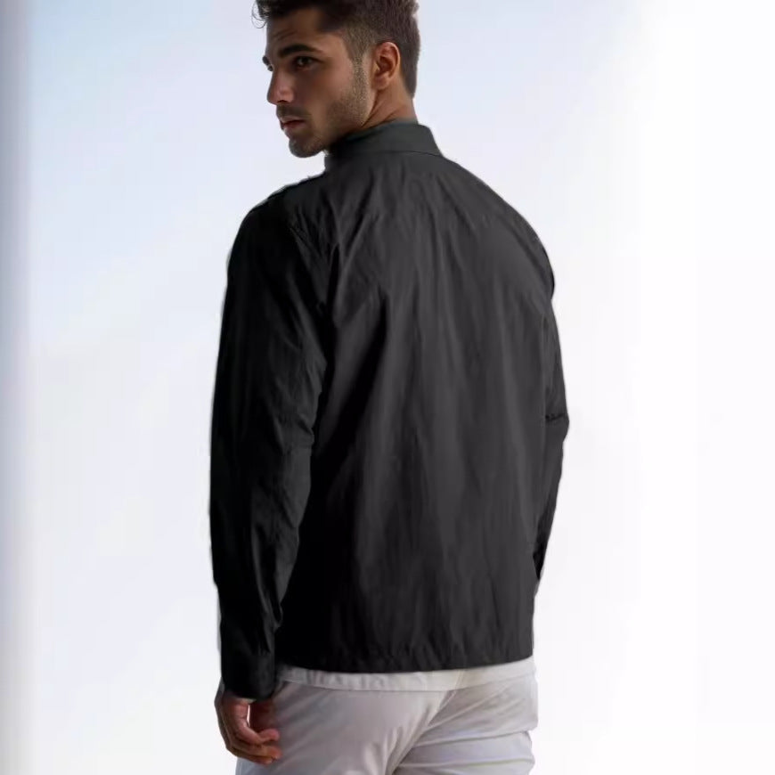 Herren leichte Freizeitjacke mit praktischem Druckknopfverschluss und modernem Schnitt Echoarchiv
