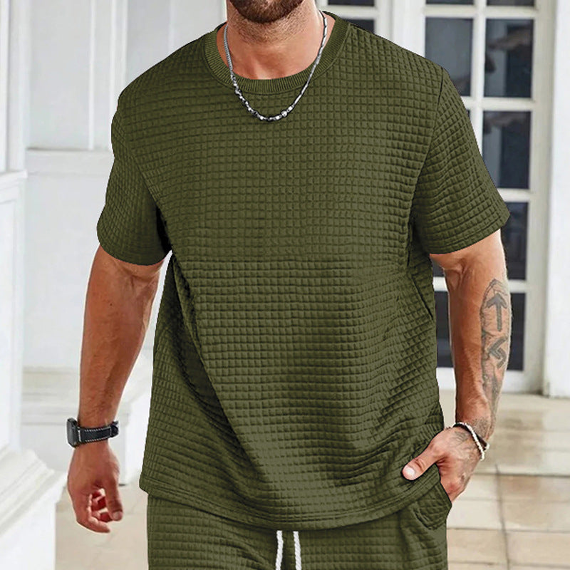 Herren lässiges T-Shirt mit strukturiertem Design Echoarchiv