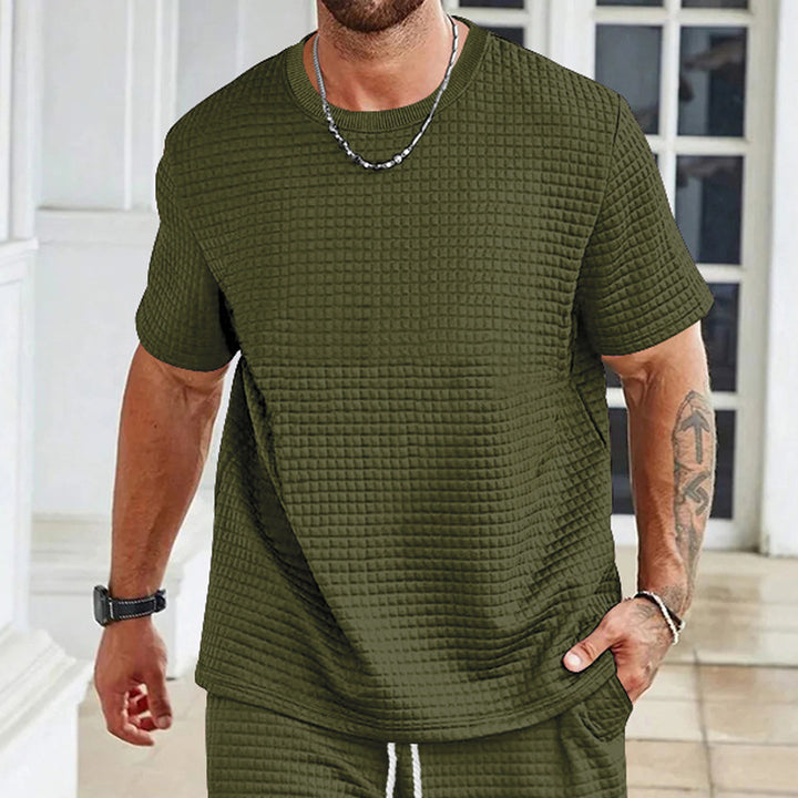 Herren lässiges T-Shirt mit strukturiertem Design Echoarchiv