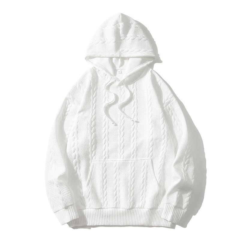 Herren Kapuzenpullover mit strukturiertem Muster Echoarchiv
