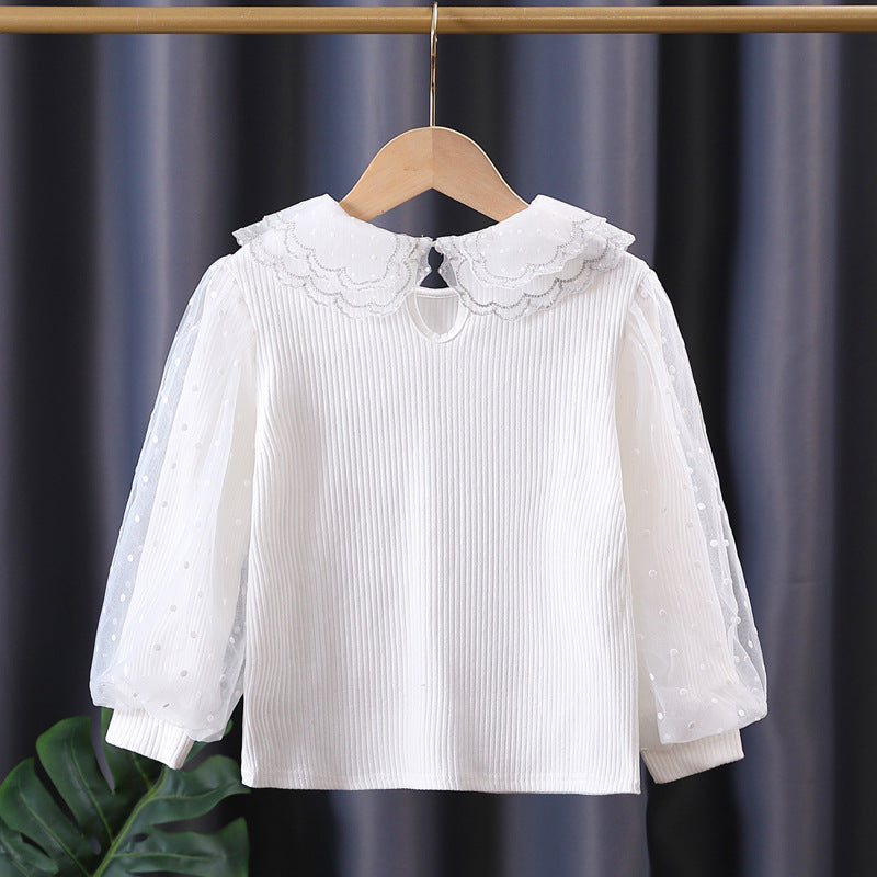 Damen gemütliches Sweatshirt mit transparenten Puffärmeln Echo Archiv